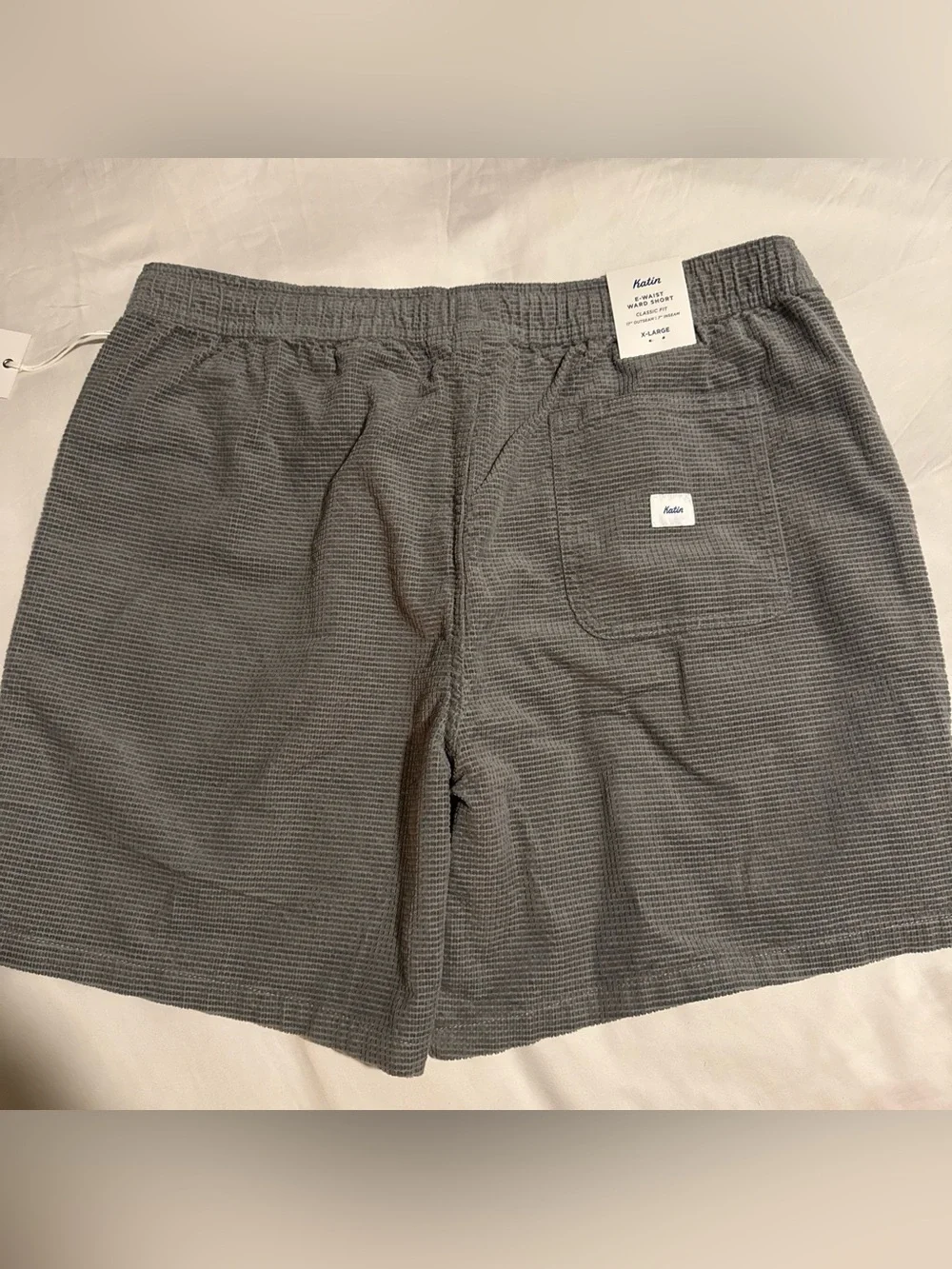 BMWT Men's Gray corduroy Drawstring Shorts